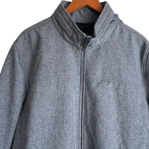 Dockers Mens Jacket XL Gray Zip in Hood Full Zip Front Softshell Coat Gorpcore - Picture 12 of 12